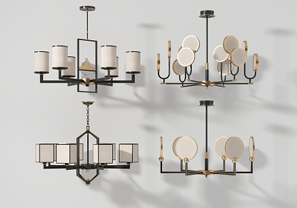 New Chinese Chandelier 3d model