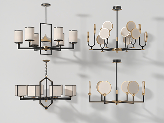 New Chinese Chandelier 3d model