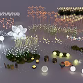 Outdoor Lights With Various Flower Shaped And Globe Designs For Garden Decoration