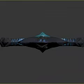 Ornate Fantasy Sword With Blue Glowing Details And Intricate Metallic Design