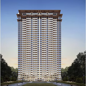 Modern Residential Building High-rise Single House 3d model