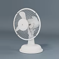 Stylish Modern Desktop Air Cooler Fan With White Base And Gray Blades