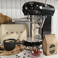 Modern Kitchen Decorative Ornamental Pieces Set With Coffee Machine Toaster Jars Plants And Cutting Boards