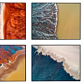 Colorful Natural Landscape Wall Art Prints With Earth Tones And Geological Patterns