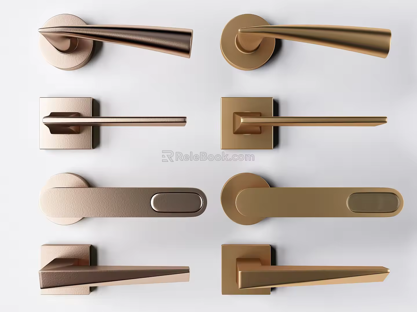 Light Luxury Door Handle Hardware Handle Door Handle Combination 3d model