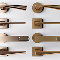 Light Luxury Door Handle Hardware Handle Door Handle Combination 3d model