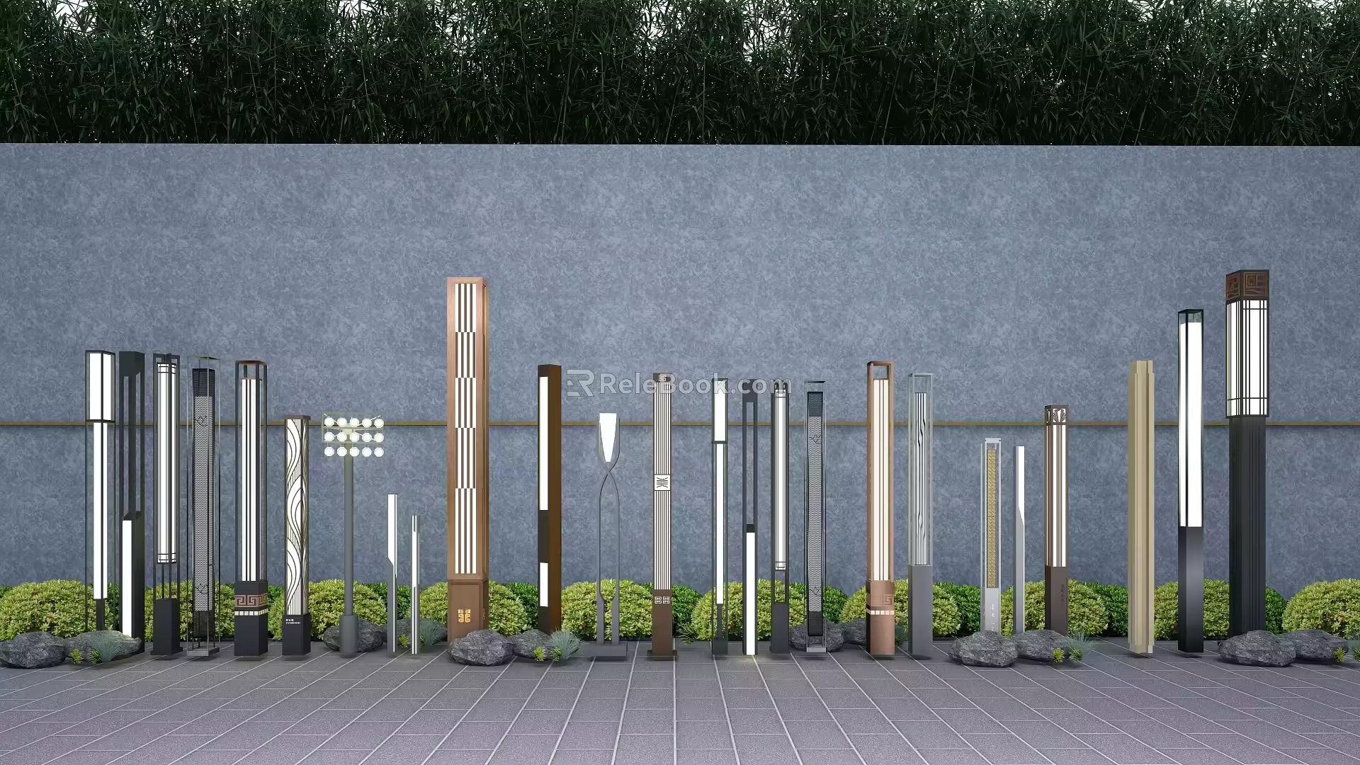 Modern Landscape Lamp Lawn Lamp Road Flag Lamp Garden Lamp Floor Lamp Garden Street Lamp Floor Lamp Outdoor Lamp Post Simple Lamp 3d model