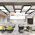 Modern Classroom Multimedia Classroom 3d model