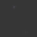 White Robot Character Featuring Round Head Black Lens Mechanical Arms Small Wheels On Dark Background