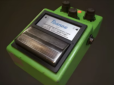 Green Ibanez Guitar Wah Pedal Musical Instrument Equipment For Musicians 3d model
