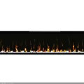 Modern Electric Fireplace With Realistic Flames And Sleek Black Design