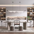 New Chinese Style Study 3d model