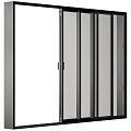 Modern Door And Window Designs In Black Frames 3d model