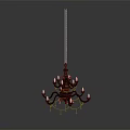 Classic Vintage Metal Chandelier Design With Crystal Decorations And Candle Shaped Bulbs