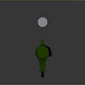 Green Missile Launcher With Silver Missile And Long Barrel Military Weapon
