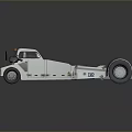 White Electric Vehicle Chassis With Cab And Wheel Assembly Design 3d model