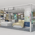 Modern Home Textile Store Showcasing Bedding Sets Pillows And Mattresses In Bright Showroom