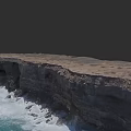 Microtopography Along Rocky Coastal Cliff With Crashing Ocean Waves And Natural Details