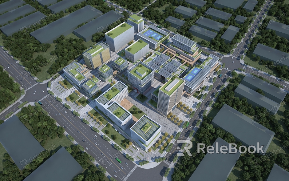 Modern Industrial Park model