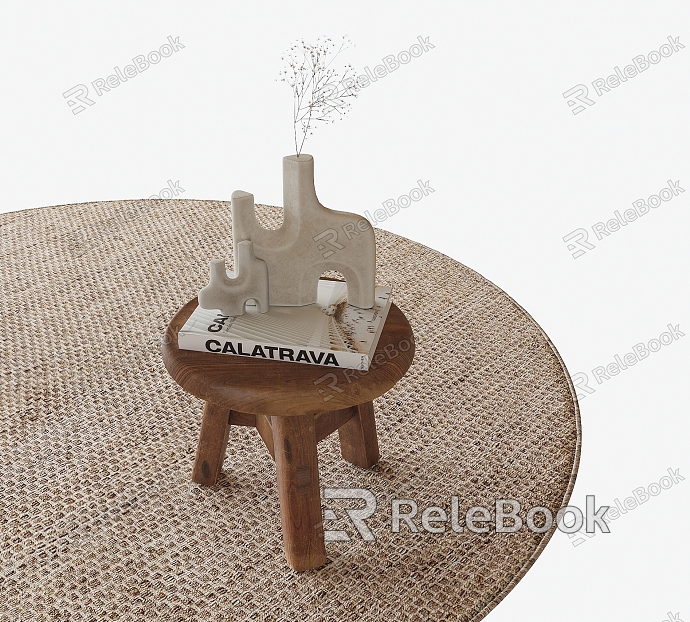 Modern side corner round carpet model