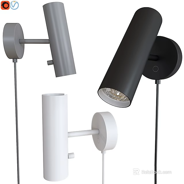 Modern Wall Lamps With Black White Gray Colors And Sleek Design For Home Decor 3d model 