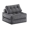 Modern Single Sofa With Textured Fabric Tufted Backrest And Comfortable Seating 3d model