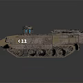 Desert Camouflage Military Tank With Heavy Armor Turret Gun Barrel And Tracked Chassis