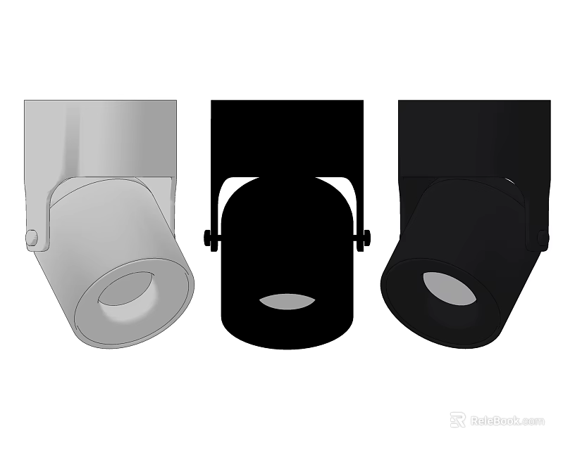 Modern Downlights And Spotlights With White And Black Design Styles 3d model