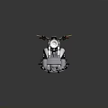 Custom Silver Motorcycle With Red Seat Black Handlebars And Metallic Engine Details