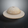Light Brown Flying Saucer Shaped Object With Dome Top Small Circular Dots And Flat Base 3d model