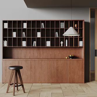 Modern bookcase 3d model
