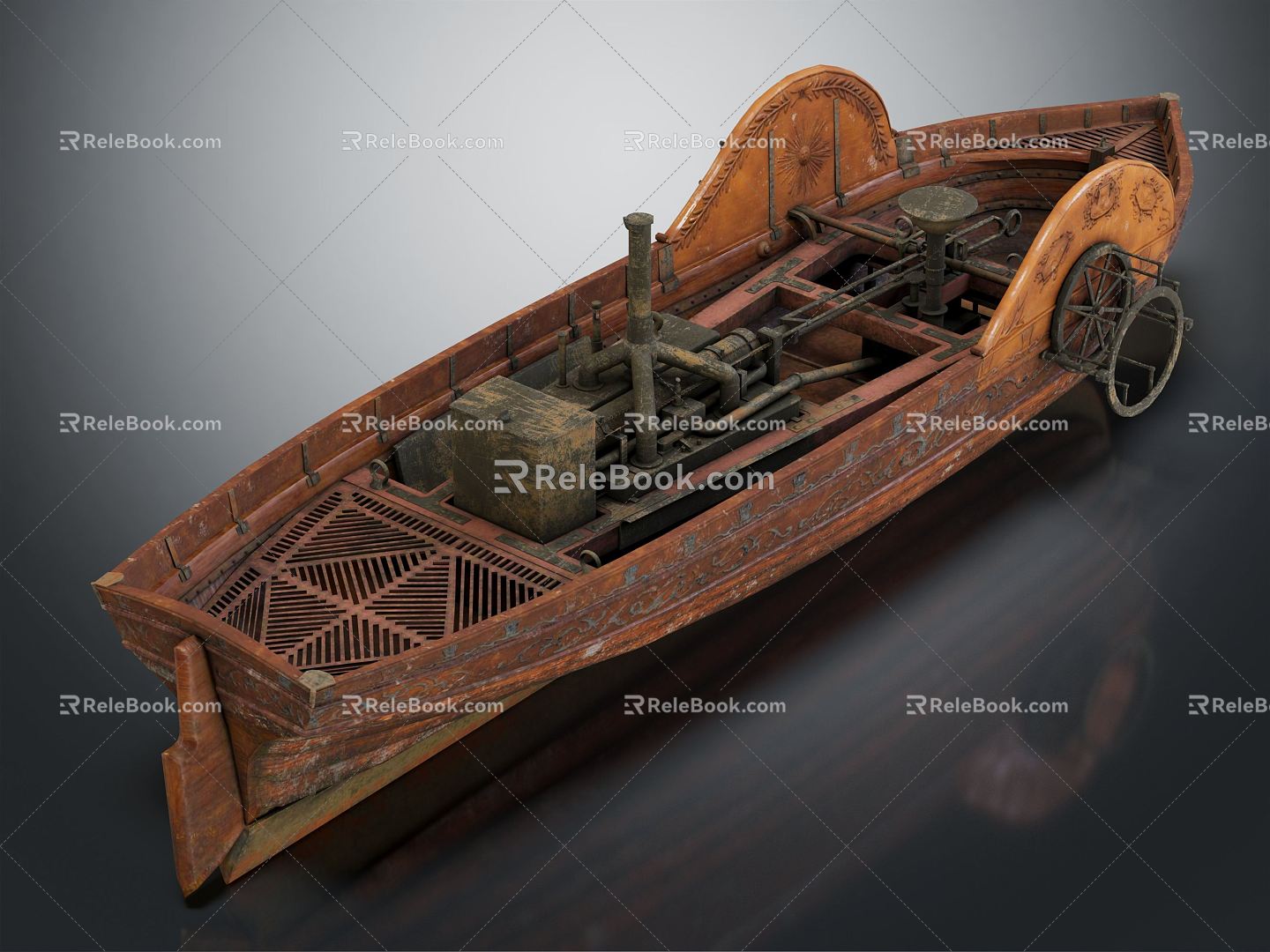 Industrial LOFT ship vintage steam ship vintage ship 3d model