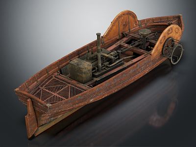 Industrial LOFT ship vintage steam ship vintage ship 3d model