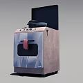 Industrial Cooking Stove With Oven And Pot On Burner For Commercial Kitchen Use