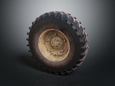 Modern tire wheel Volkswagen wheel hub 3d model