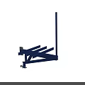 Blue Commercial Equipment Bracket With Industrial Support Structure And Steel Frame Design