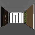 modern elevator hall elevator car 3d model