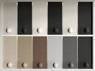 Various Colors and Textures Wall Paneling Samples for Interior Design 3d model