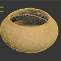 Artisanal Handcrafted Terracotta Clay Pot With Textured Surface And Round Design