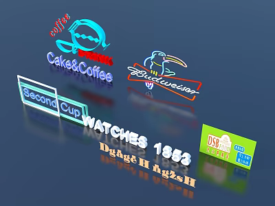 Outdoor sketch commercial sketch advertising sketch landscape lamp 3d model