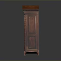 Antique Wooden Cabinet With Intricate Carved Patterns And Classic Design
