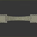 Detailed Medieval Castle Fortress With Stone Towers And Arch Bridge Design