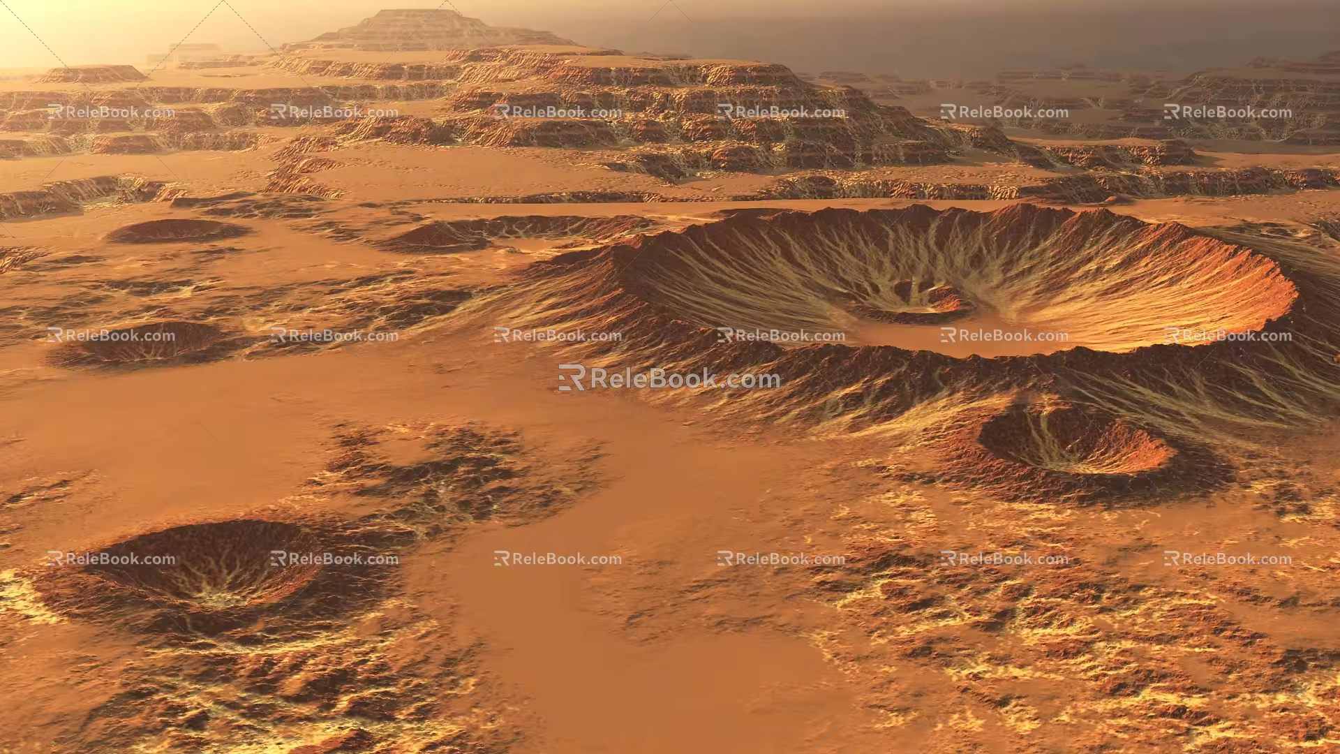 Modern Mars Earth Surface Mars Surface Rocks Sandy Land Mars Crater Terrain Desert Mars Landscape 3d model