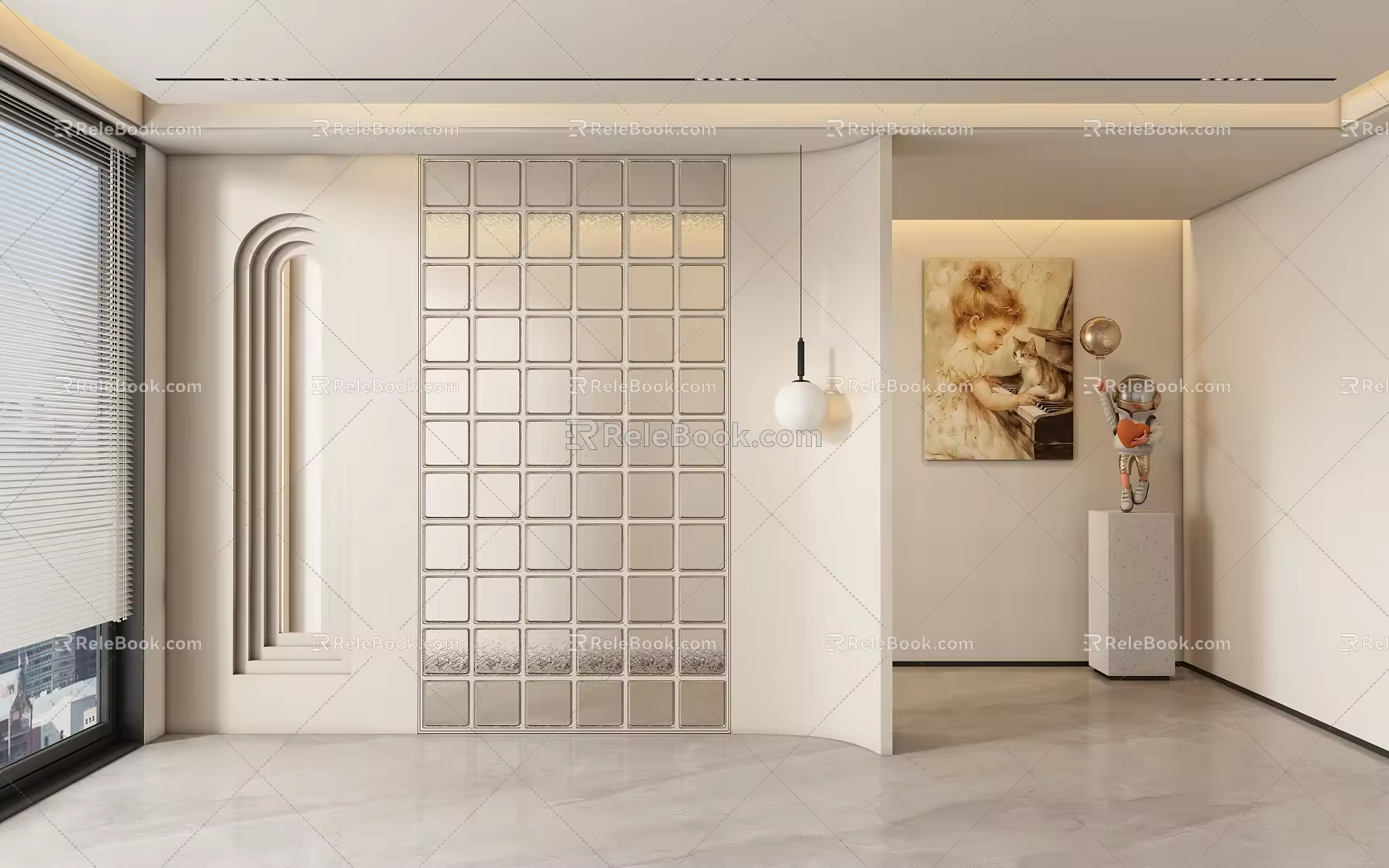 Entrance aisle partition 3d model
