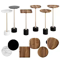 Modern Side Tables With Wooden Tops And Metal Legs In Black White Bases