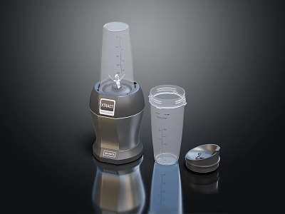 Modern Electric Blender With Transparent Measuring Cups And Lid For Daily Use 3d model