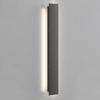 Modern Black Frame Wall Lamp With Soft Illumination And Minimalist Design 3d model