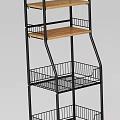 Multi Tier Storage Racks With Wheels In Black Pink For Snacks And Drinks Organization