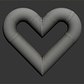 Modern Pipe Art Heart-shaped Iron Pipe Water Pipe Valve Iron Pipe Fittings 3d model