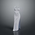 Elegant White Sleeveless Long Dress Featuring Ruched Details And Floor Length
